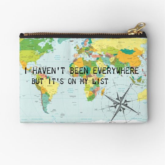 Discover I haven't been everywhere but it's on my list Makeup Bag
