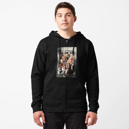 Discover Wallpaper Ronaldo Illustration Zipped Hoodie