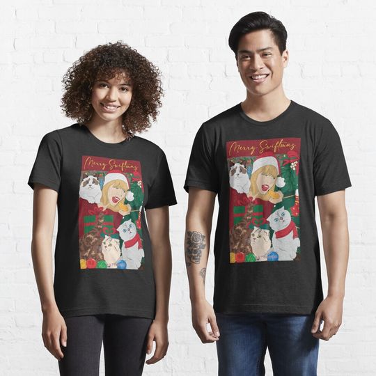 Discover Merry Swiftmas with cat Essential T-Shirt