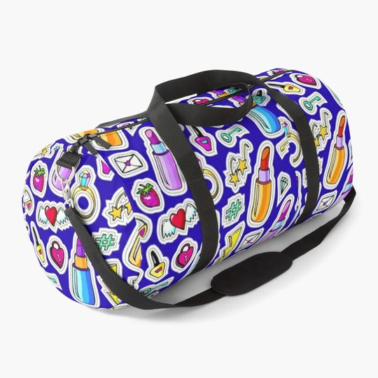 Discover 1980's Makeup Products Girly Icons Duffel Bag