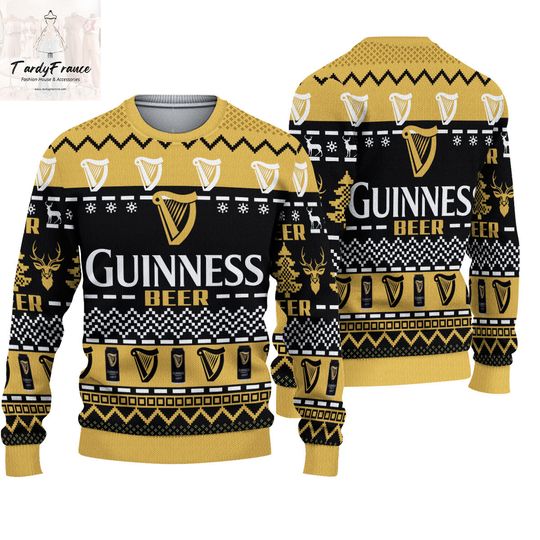 Discover Guinness Beer Ugly Christmas Sweater, Beer Lover Sweater
