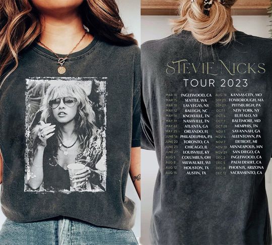 Discover Stevie Nicks Tour 2023 Shirt, Fleetwood Mac Band Tour Shirt, Stevien Nick Tracklist Shirt