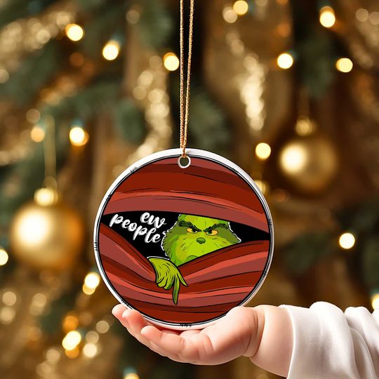 Discover funny character Ew People Ornament, In My Grich Era Ornament