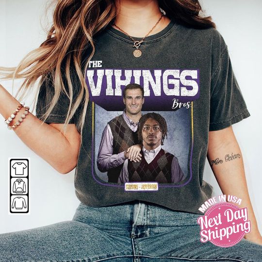 Discover Kirk Cousins Justin Jefferson Minnesota Football Shirt