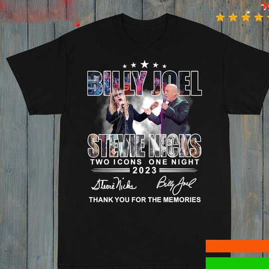 Discover Billy Joel Stevie Nicks Two Icons One Night 2023 Thank You T shirt