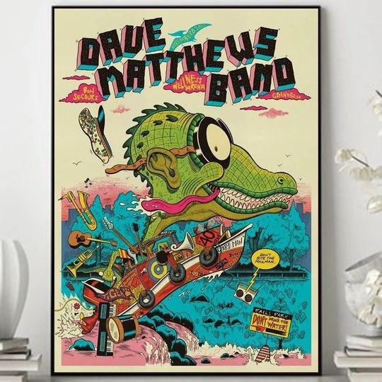 Discover Dave Matthews Band Nov 8 2023 Bon Secours Wellness Arena Greenville SC Poster