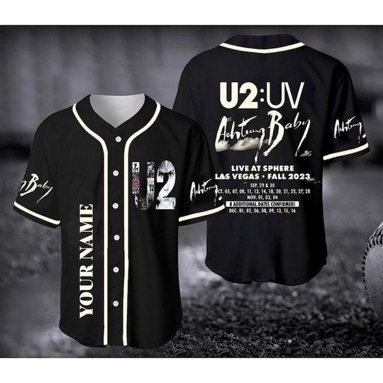 Discover U2 Band Achtung Baby Baseball Jersey, U2 Live At Sphere 2023 Tour Shirt, Music Concert Jersey