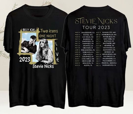 Discover Stevie Nicks Shirt, Billy Joel Stevie Nick Tour T-Shirt