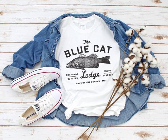 Discover Ozark Blue Cat Lodge T-Shirt Classic Unisex Missouri Tee
