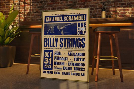 Discover Billy Strings Show At Van Andel Arena October 31 2023 Poster