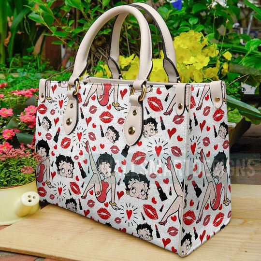 Discover Betty Boop Pattern Leather Handbag, Betty Handbag