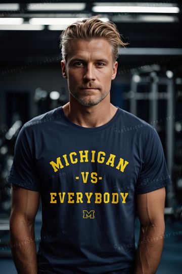Discover Michigan Vs Everybody T-Shirt, Wolverines Football Fan Gear, College Team Tee