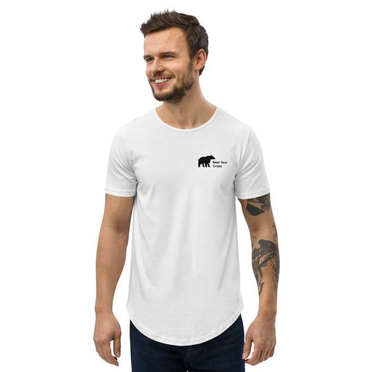 Discover Bear Your Cross Men's Faith Based Christian T-Shirt