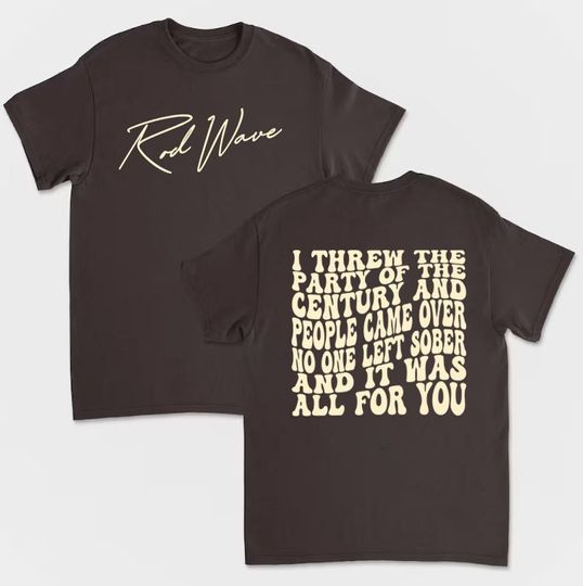 Discover Rod Lyric 2 side, Wave Country music Nostalgia Tour 2023, Rod Tracklist shirt