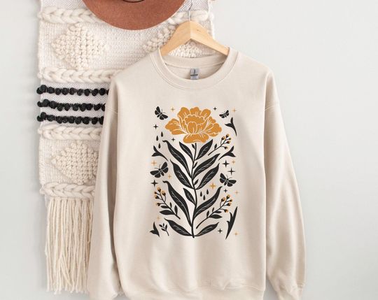 Discover Boho Flower Sweatshirt Wildflower sweatshirt