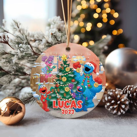 Discover Personalized Elmo Ornament, 2023 Christmas Ornament
