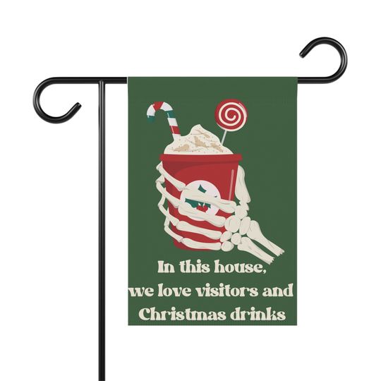 Discover Christmas Garden & House Banner, Holiday Garden Flag