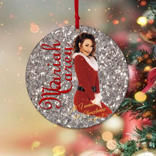 Discover Custom Mariah Carey 2023 Tour Ornament, Mariah Carey Merry Christmas