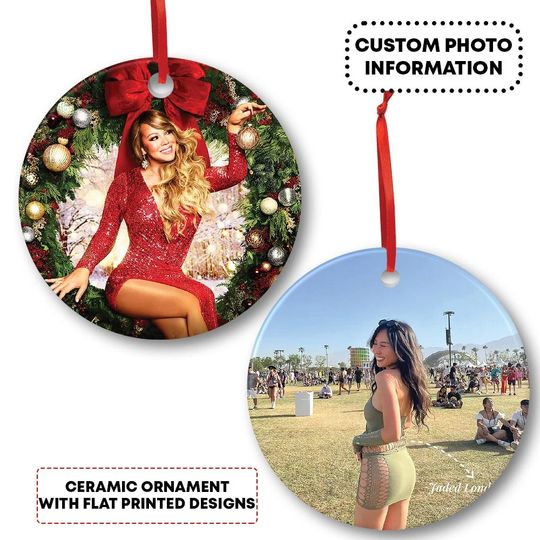 Discover Custom Vintage Mariah Carey Ornament, Mariah Carey Tour Ornament