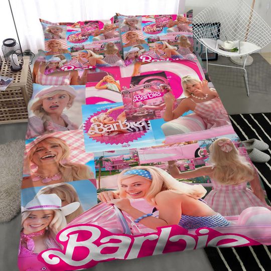 Discover Personalize Barbie Pattern Bedding Set