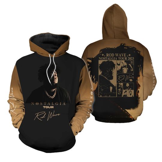 Discover Rod Wave Nostalgia Concert Rap Hoodie 3D