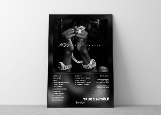 Discover Album Poster True 2 Myself Lil Tjay | Lil Tjay Poster