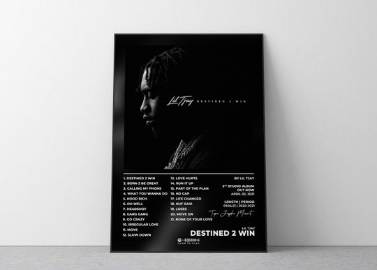 Discover Album Poster Destined 2 Win Lil Tjay | Lil Tjay Poster