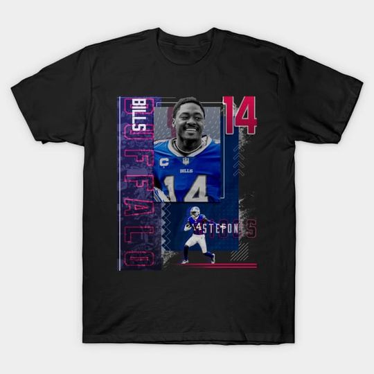 Discover Stefon Diggs Football Paper Poster Bills 2 - Stefon Diggs - T-Shirt