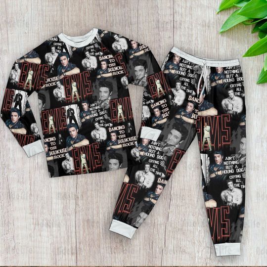 Discover Elvis Presley Pyjama, Elvis Adult Pajamas Set, The King Of Rock