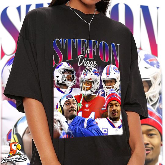 Discover Stefon Diggs, Vintage 90's Shirt, Bootleg Shirt, Stefon Diggs Unisex, Football Shirt
