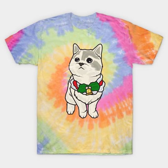 Discover Meowy Christmas Cat Lover Tie Dye T-Shirt