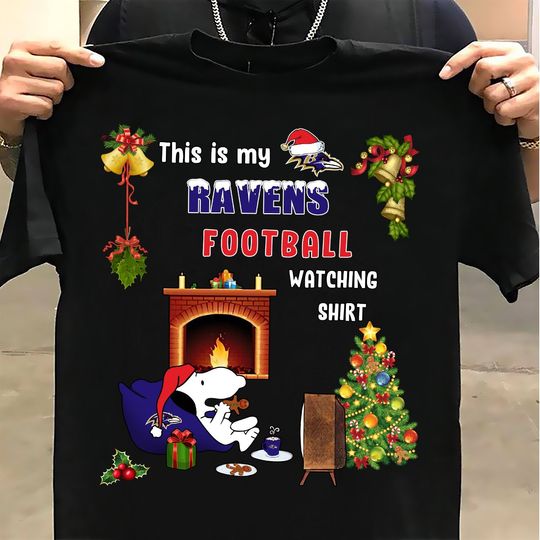 Discover Ravens Charlie Brown and Snoopy Football Christmas T-shirt