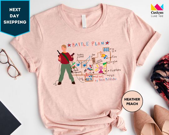 Discover Home Alone Battle Plan Map T-Shirts, Funny Home Alone Shirt, Kevin Battle Plan Map Shirt