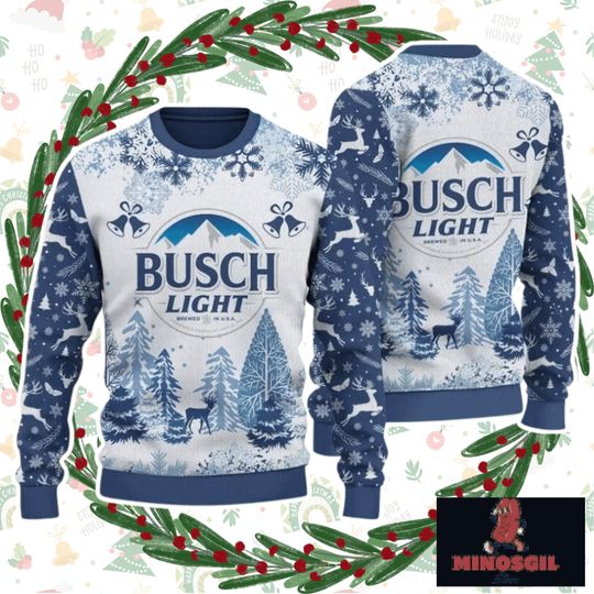 Discover Ugly Christmas Sweater, Buschs-Light-Beer Ugly Christmas Sweater