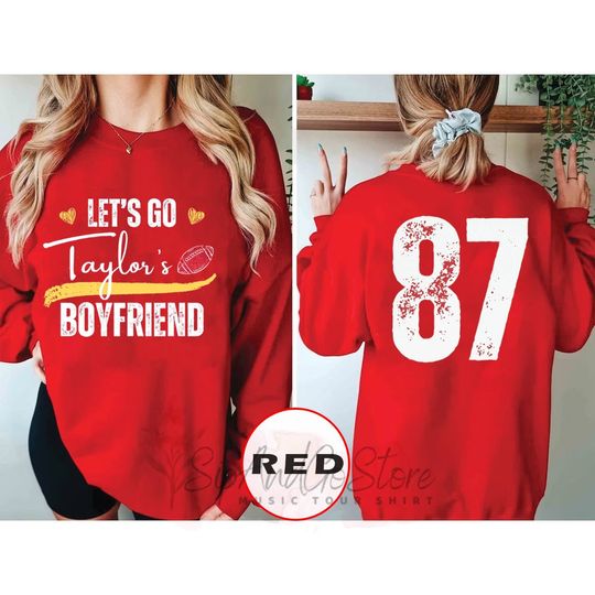 Discover Go Taylors Boyfriend Sweatshirt, Vintage Travis Kelce