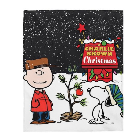 Discover Charlie Brown Christmas Velveteen Plush Blanket