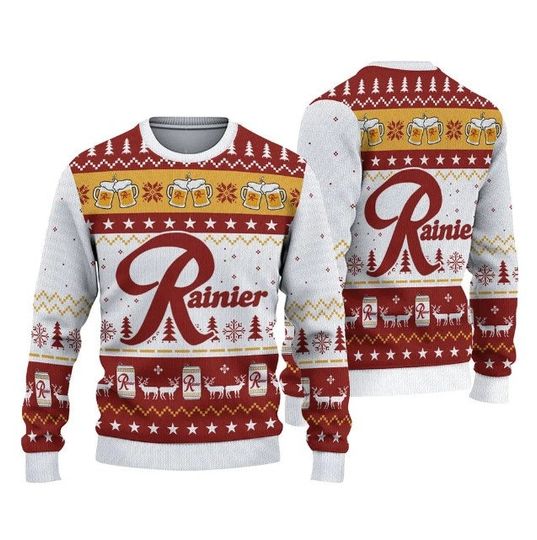 Discover Rainier Beer Ugly Sweater Christmas 2023, Gift For Xmas 3D Sweater