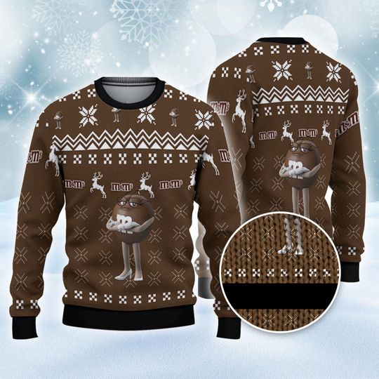 Discover M&M's Brown Ugly Sweater Christmas, MnM Brown Xmas Ugly Sweater