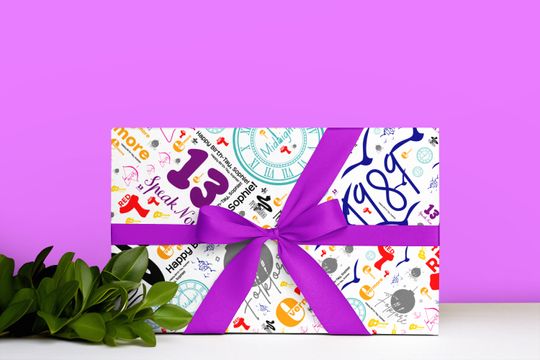 Discover Personalized era birthday wrapping paper concert memory