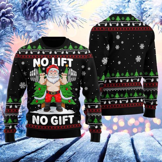 Discover No Lift No Gift Ugly Christmas Sweater, Gymer Ugly Christmas