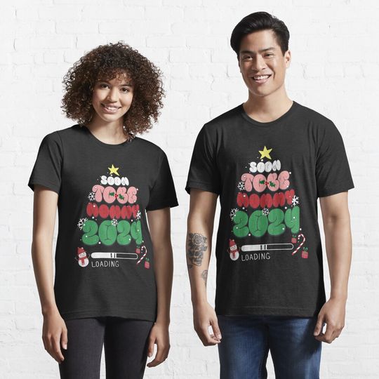 Discover Promoted to mommy 2024 New parents Christmas & New year 2024 T-Shirt
