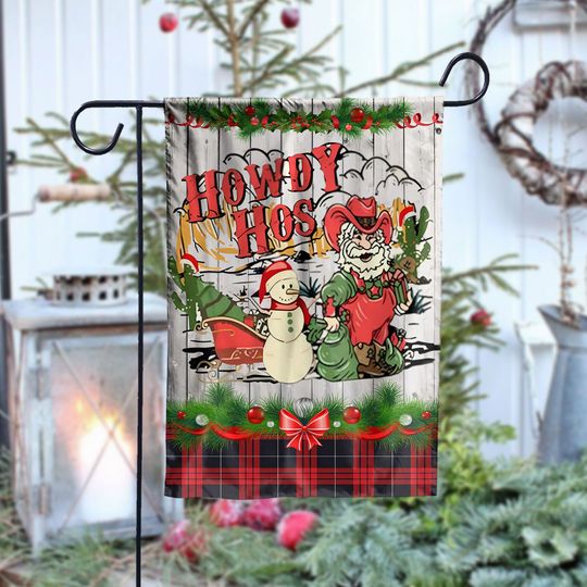 Discover Howdy Country Christmas Flag, Western Christmas Flag
