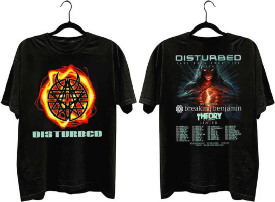 Discover Disturbed Band Spring Summer 2023 Tour T-Shirt