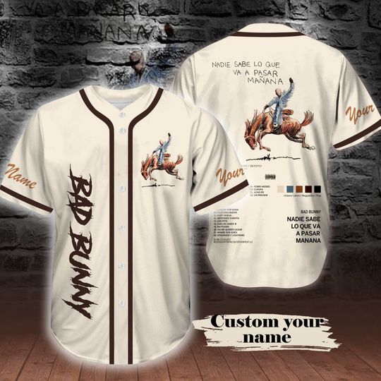Discover Personalized Bad Bunny Nadie Sabe Album Tracklist Baseball Jersey