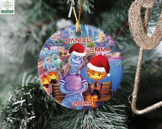 Discover Personalized Elemental Christmas Ornament, Couple First Christmas Ornament