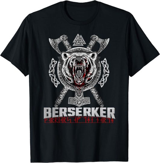 Discover Berserker Viking Norse Pagan Bear Warrior T-Shirt
