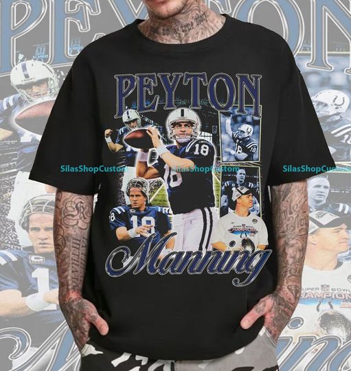 Discover Vintage 90s Graphic Style Peyton Manning T-Shirt