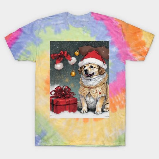 Discover Merry Woofmas Dog Lover Christmas Tie Dye T-Shirt
