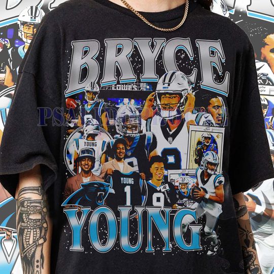 Discover Vintage 90s Bryce Young Graphic T-Shirt - Great Gift for Football Enthusiasts