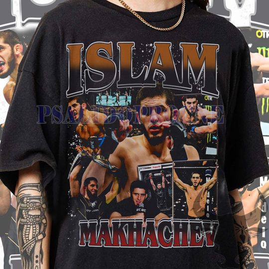 Discover Vintage 90s Graphic Style Islam Makhachev T-Shirt, Islam Makhachev Shirt, Professional Boxer Gift